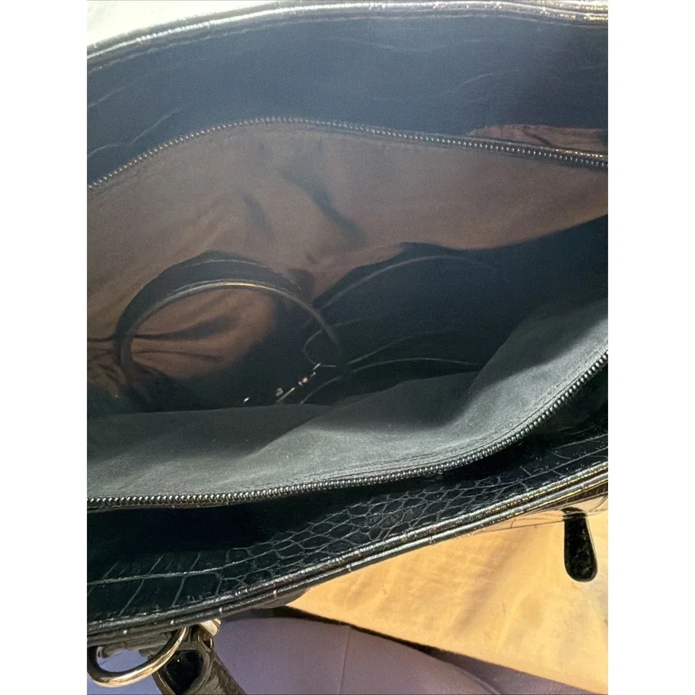 Giani Bernini Medium Nylon Satchel Shoulder HandBag Purse Black 9